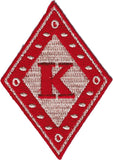 Kappa Alpha Psi Diamond Iron-On Patch [Red/Cream]