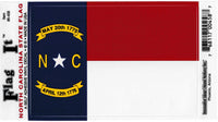 Innovative Ideas Flag It North Carolina State Flag Self Adhesive Vinyl Decal [Red/White/Blue]