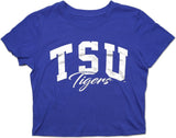 Big Boy Tennessee State Tigers Foil Cropped Ladies Tee [Royal Blue]
