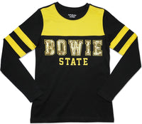 Big Boy Bowie State Bulldogs Ladies Long Sleeve Tee [Black]