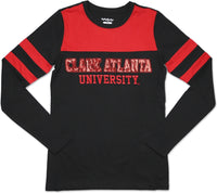 Big Boy Clark Atlanta Panthers Ladies Long Sleeve Tee [Black]