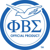 Phi Beta Sigma Outlined Mirror License Plate [Silver/Blue - Car or Truck]